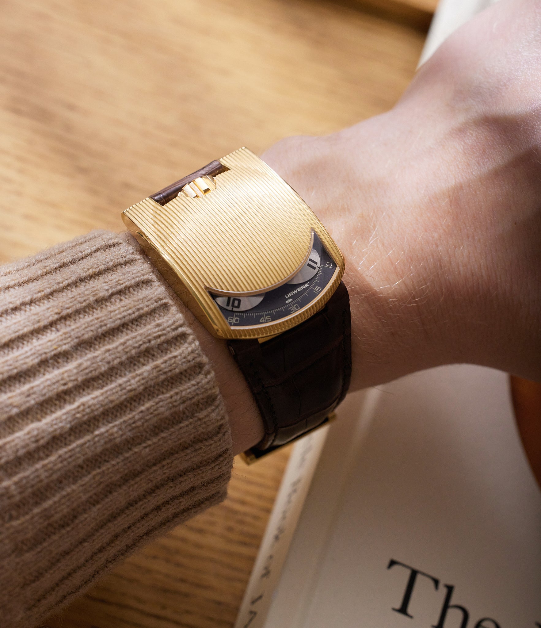Urwerk UR-103.01 | On-wrist | Rose Gold | Limited to 25 pieces | Buy at A Collected Man London