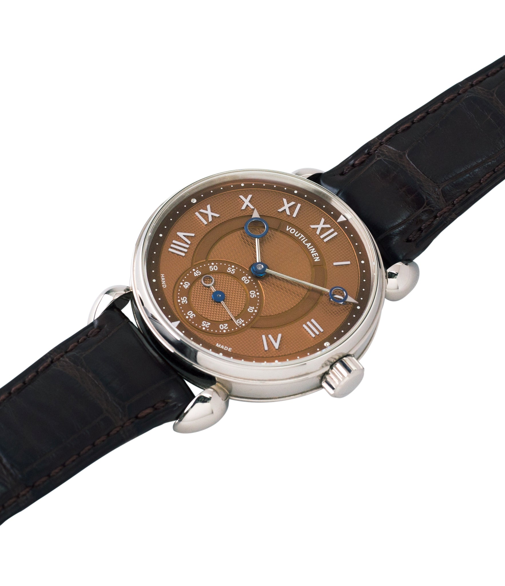 for sale Kari Voutilainen Observatoire Limited Edition rare brown dial watch online at A Collected Man London specialist endorsed seller of pre-owned independent watchmakers