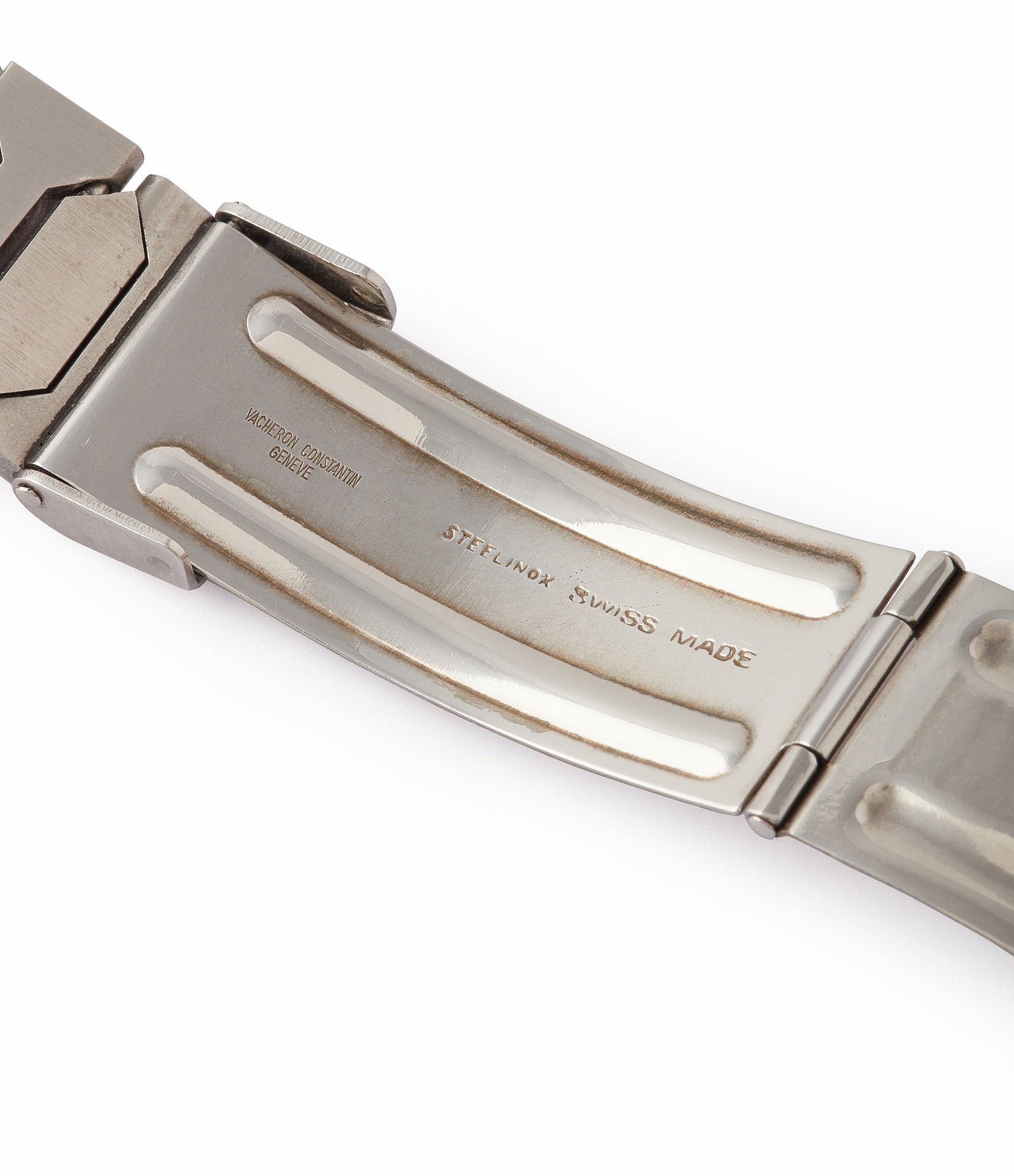 steel Vacheron Constantin deployant clasp 222 vintage grey dial sport watch for sale online at A Collected Man London UK specialist of rare watches