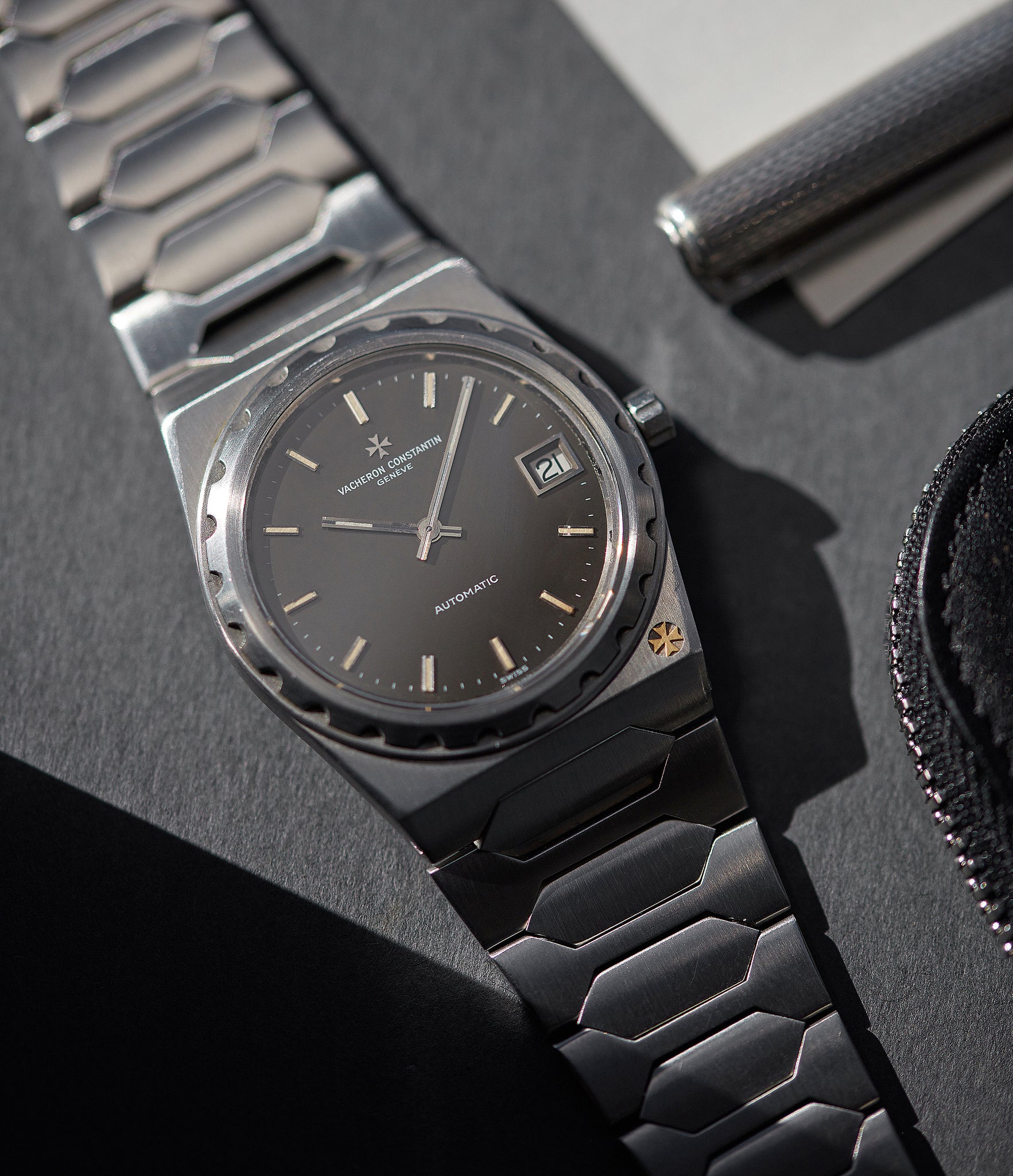 selling Vacheron Constantin 222 vintage steel grey dial sport watch for sale online at A Collected Man London UK specialist of rare watches