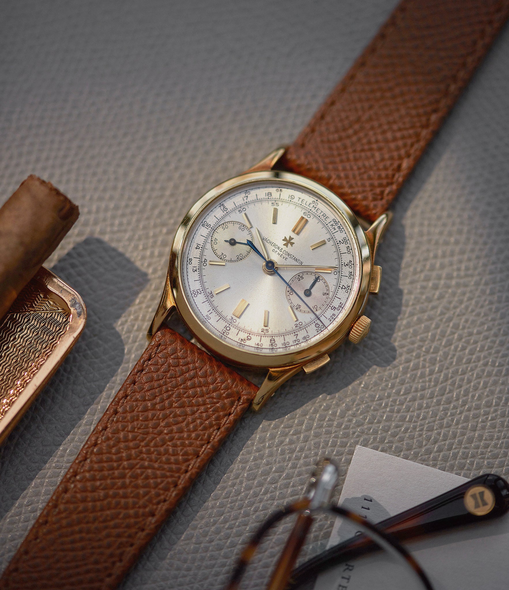 4172 Vacheron Constantin Chronograph yellow gold rare vintage dress watch for sale A Collected Man London British specialist rare watches