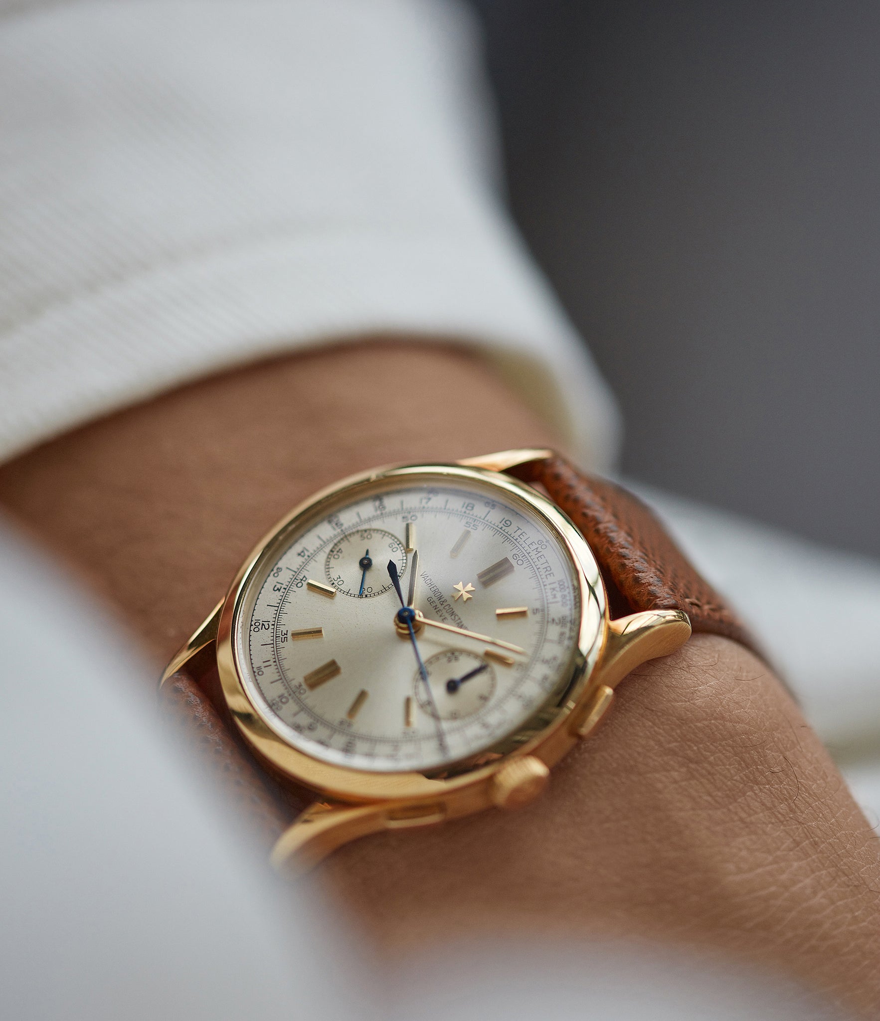 Vacheron Constantin Chronograph Ref. 4072 yellow gold rare vintage dress watch for sale A Collected Man London British specialist rare watches