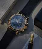 Vacheron Constantin Les Historiques Chronograph 47101/4 yellow gold black dial pre-owned manual-winding watch for sale online at A Collected Man London UK specialist of rare watches