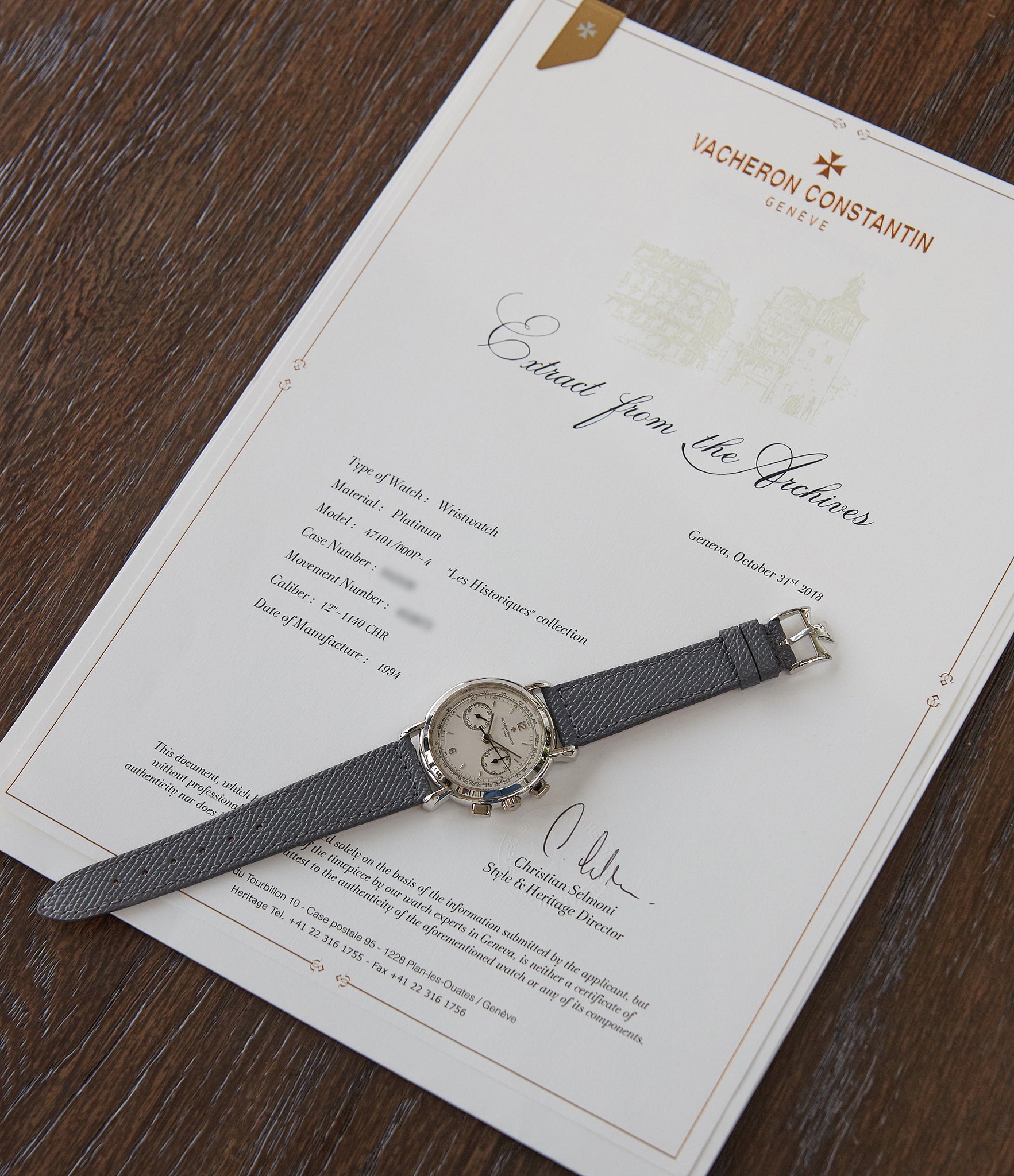 Les Historiques Chronograph 47101 | Platinum