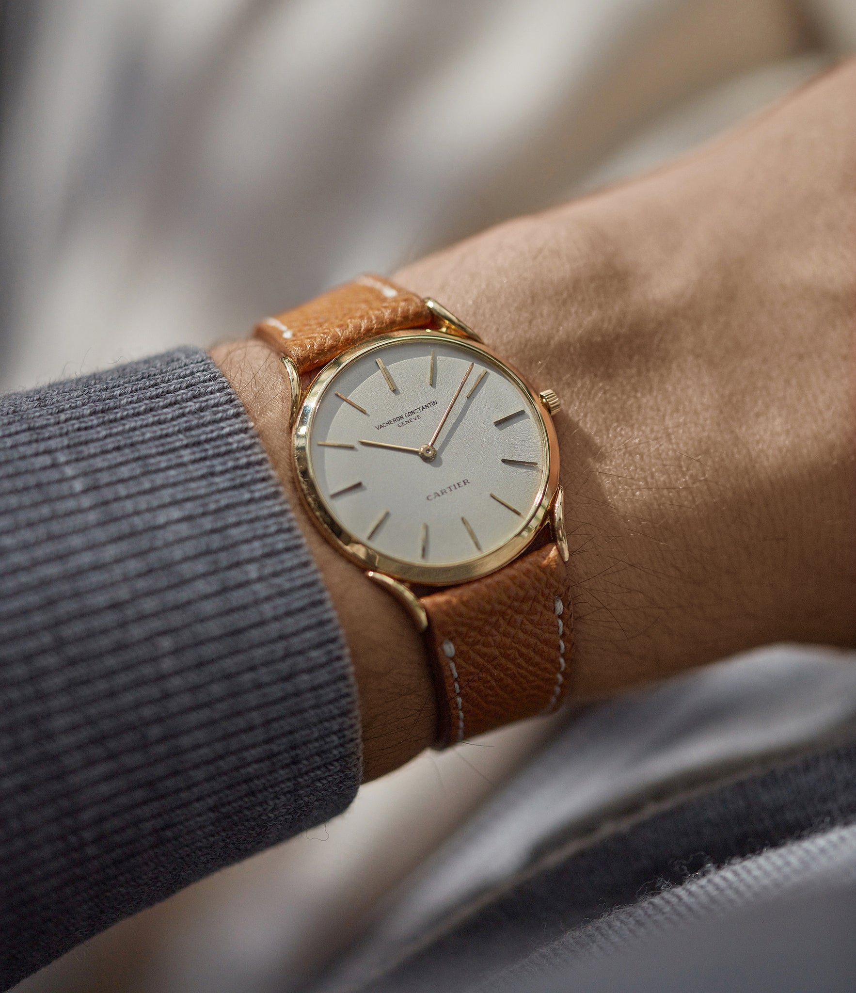 Cartier X Vacheron Constantin Ref. 6194 time-only Cartier double-signed vintage dress watch for sale online A Collected Man London British specialist rare watches