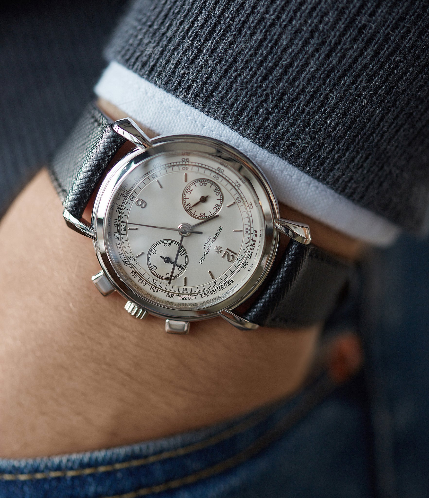 men's wristwatch Vacheron Constantin Les Historique Chronograph 47101/1  manual-winding luxury dress watch for sale online at A Collected Man London UK specialist of rare watches