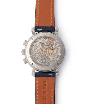 manual-winding Cal. 1140 Vacheron Constantin Les Historiques Chronograph 47111/000P platinum salmon dial dress watch for sale online A Collected Man London UK specialist rare watches