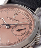 salmon pink dial Vacheron Constantin Les Historiques Chronograph 47111/000P platinum dress watch for sale online A Collected Man London UK specialist rare watches