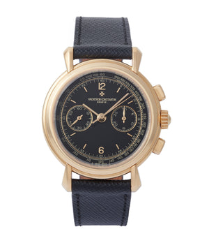 buy Vacheron Constantin Les Historique Chronograph 47101/3 yellow gold black dial watch from 1998 for sale online A Collected Man London British specialist rare watches