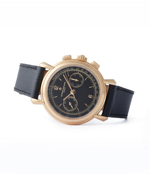 side-shot rare Vacheron Constantin Ref. 47101/3 Les Historique Chronograph black dial watch from 1998 for sale online A Collected Man London British specialist watches
