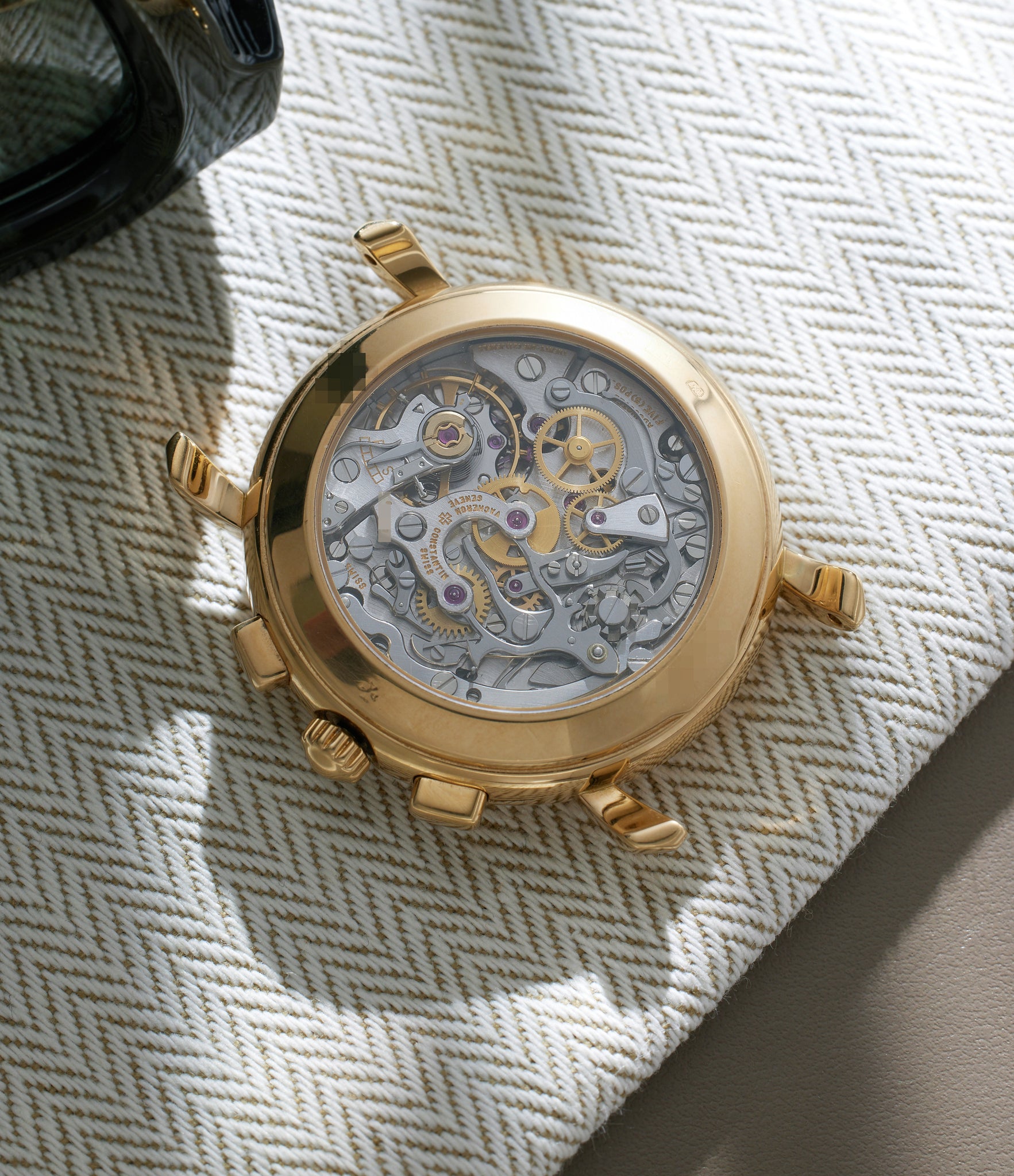 Vacheron Constantin Les Historiques Chronograph 47101/000J-4 | Sapphire Case Back | Yellow Gold | Available Worldwide at A Collected Man