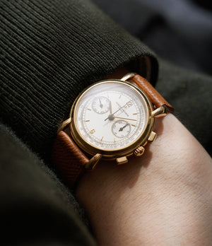 Vacheron Constantin Les Historiques Chronograph 47101/000J-4 | Dial | On Wrist | Yellow Gold | Available Worldwide at A Collected Man