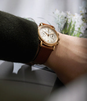 Vacheron Constantin Les Historiques Chronograph 47101/000J-4 | Dial | On Wrist | Yellow Gold | Available Worldwide at A Collected Man