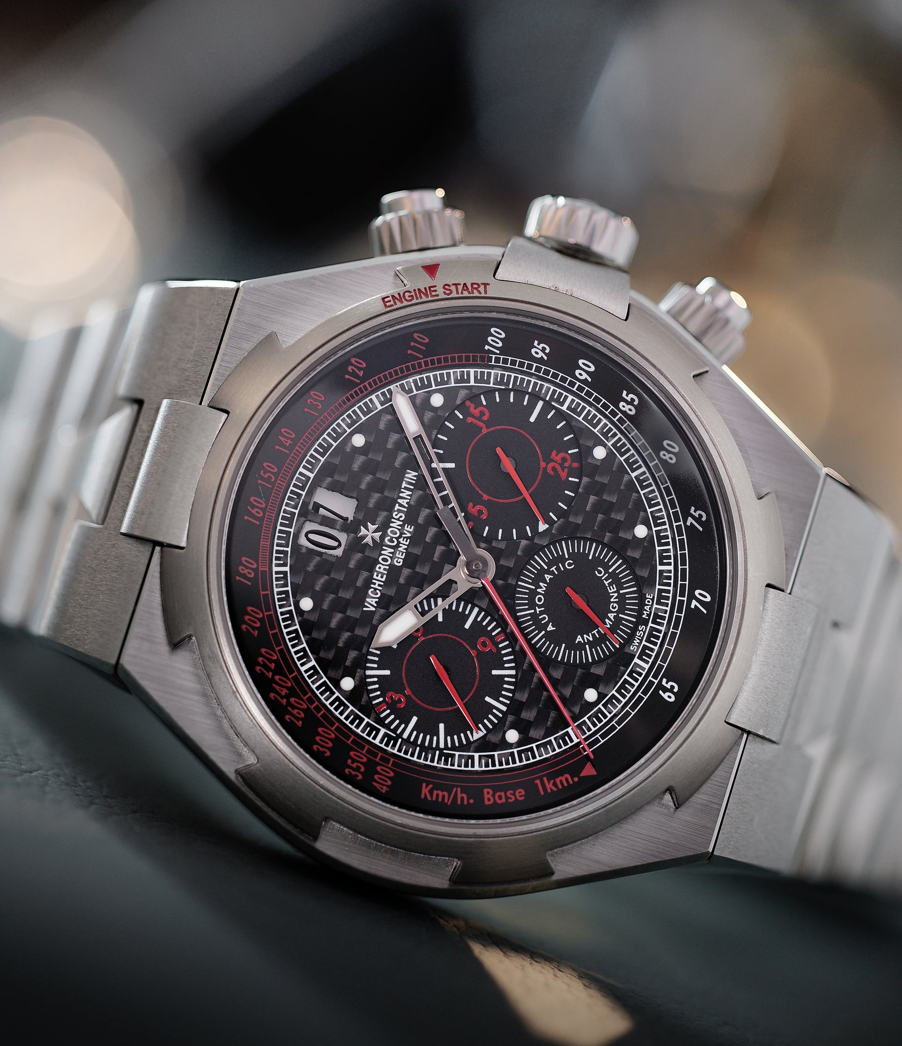 Vacheron Constantin Overseas 49150 Stainless Steel | Available worldwide at A Collected Man | Watch face