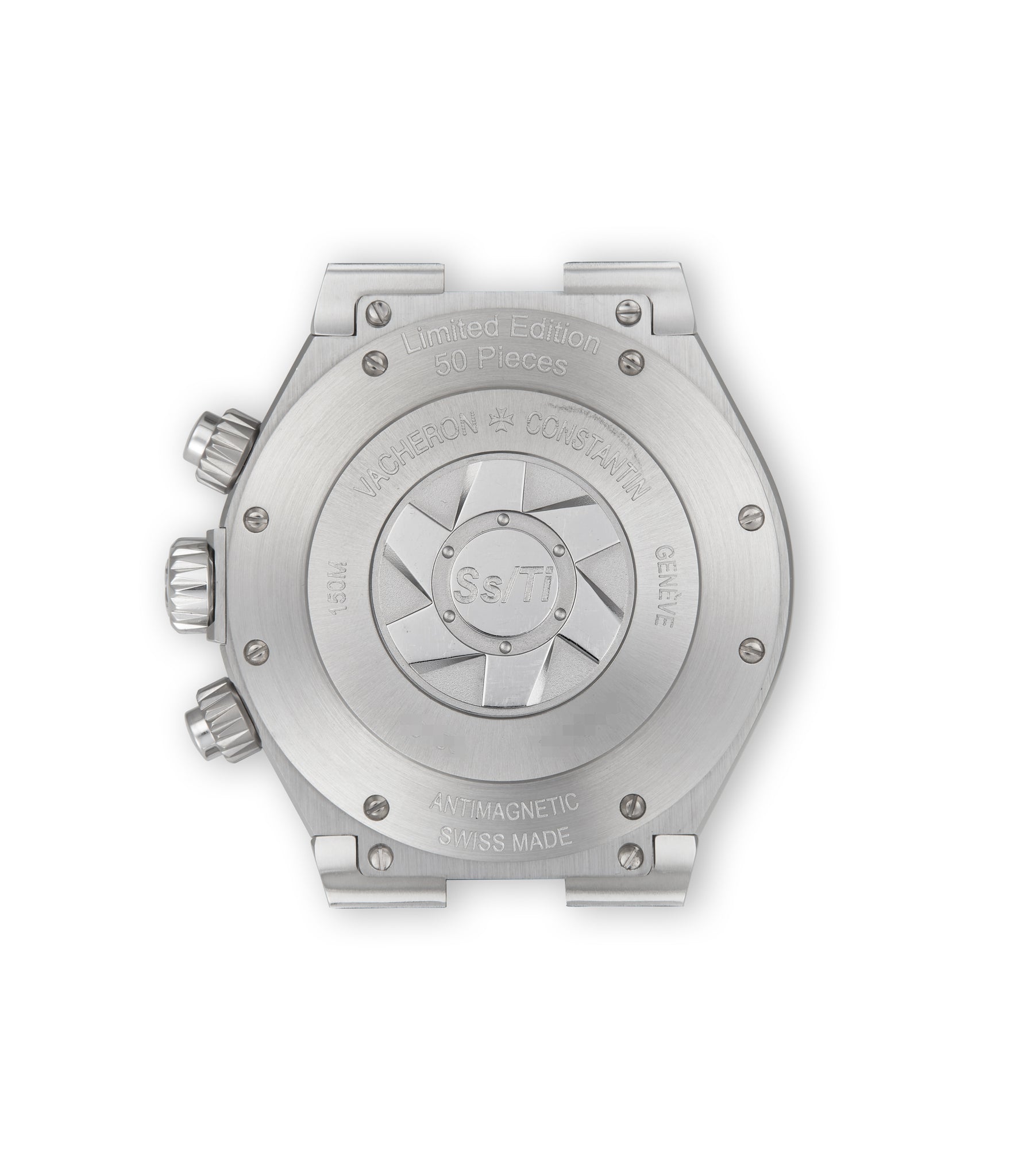 Vacheron Constantin Overseas 49150 Stainless Steel | Available worldwide at A Collected Man | Back of watch