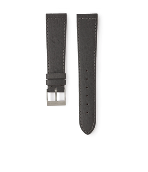 Order Venice II JPM watch strap grey saffiano leather box stitched quick-release springbars buckle handcrafted European-made for sale online at A Collected Man London