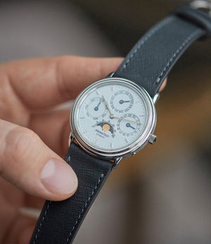 Buy saffiano quality watch strap in grey citadel grey from A Collected Man London, in short or regular lengths. We are proud to offer these hand-crafted watch straps, thoughtfully made in Europe, to suit your watch. Available to order online for worldwide delivery.