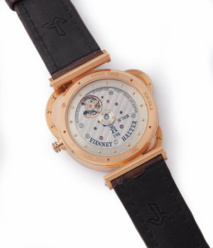 Cal. VH198 automatic in-house early Vianney Halter Antiqua Perpetual Calendar rose gold independent watchmaker for sale online at A Collected Man London UK specialist of rare watches