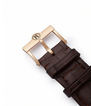 rose gold Vianney Halter tang buckle for dress watch Antiqua Perpetual Calendar watch by independent watchmaker for sale online at A Collected Man London UK specialist of rare watches