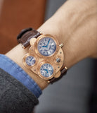 men's luxury rare preowned watch Vianney Halter Antiqua Perpetual Calendar rose gold Cal. VH198 independent watchmaker for sale online at A Collected Man London UK specialist of rare watches