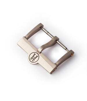 white gold tang buckle Vianney Halter Classic salmon dial white gold rare pre-owned independent watchmaker for sale online at A Collected Man  London
