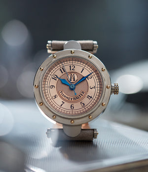 selling Vianney Halter Classic salmon dial white gold rare pre-owned independent watchmaker for sale online at A Collected Man  London