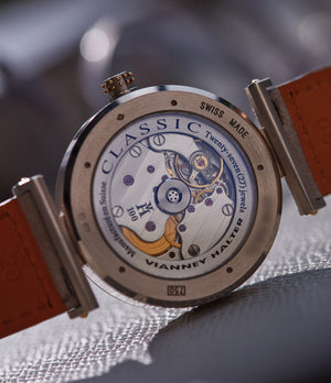 Vianney Halter hand-finished movement Classic salmon dial white gold rare pre-owned independent watchmaker for sale online at A Collected Man  London