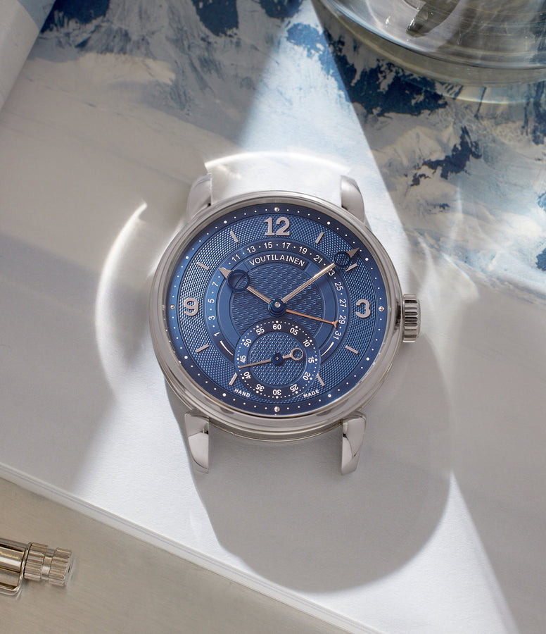 rare Voutilainen 217QRS  White Gold preowned watch at A Collected Man London