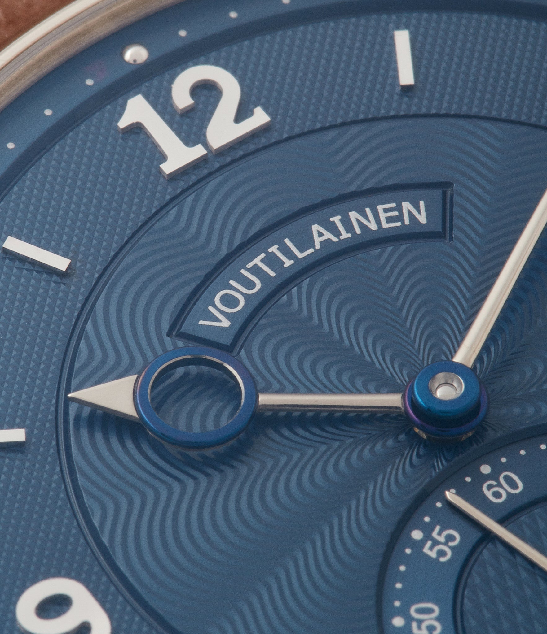 find Voutilainen blue dial Vingt-8 Cal. 28 pre-owned dress watch for sale online at A Collected Man London approved re-seller of independent watchmakers