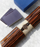 full set preowned Voutilainen Vingt-8 Cal. 28 rose gold dress watch with brown guilloche dial for sale at A Collected Man London approved re-seller of preowned Voutilainen watches