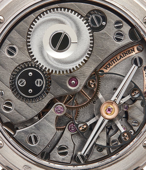 manual-winding Voutilainen GMT-6 two-tone dial white gold rare hand-made watch from independent watchmaker for sale online at A Collected Man London UK specialist of rare watches