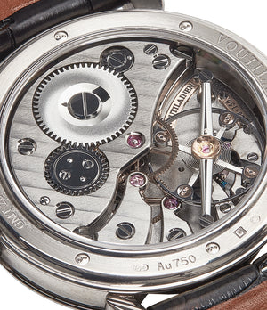 hand-made watch Voutilainen GMT-6 two-tone dial white gold rare hand-made watch from independent watchmaker for sale online at A Collected Man London UK specialist of rare watches