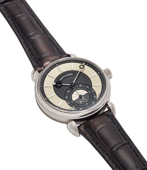 sell Voutilainen GMT-6 two-tone dial white gold rare hand-made watch from independent watchmaker for sale online at A Collected Man London UK specialist of rare watches