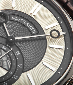GMT-6  two-tone dial by Kari Voutilainentwo-tone dial white gold rare hand-made watch from independent watchmaker for sale online at A Collected Man London UK specialist of rare watches