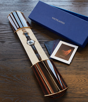 full set Kari Voutilainen GMT-6 two-tone dial white gold rare hand-made watch from independent watchmaker for sale online at A Collected Man London UK specialist of rare watches