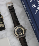 men's luxury dress watch GMT-6 two-tone dial by Kari Voutilainentwo-tone dial white gold rare hand-made watch from independent watchmaker for sale online at A Collected Man London UK specialist of rare watches