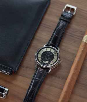 Kari Voutilainen GMT-6 two-tone dial white gold rare hand-made watch from independent watchmaker for sale online at A Collected Man London UK specialist of rare watches