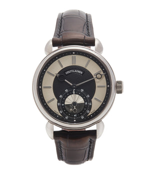 buy Kari Voutilainen GMT-6 two-tone dial white gold rare hand-made watch from independent watchmaker for sale online at A Collected Man London UK specialist of rare watches