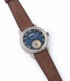 buying Kari Voutilainen GMT-6 blue dial dress watch for sale online at A Collected Man London UK approved re-seller of independent watchmakers