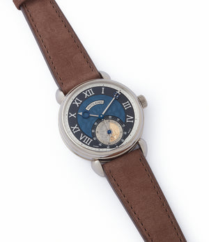 buying Kari Voutilainen GMT-6 blue dial dress watch for sale online at A Collected Man London UK approved re-seller of independent watchmakers