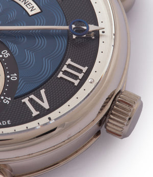 white gold Kari Voutilainen GMT-6 blue dial dress watch for sale online at A Collected Man London UK approved re-seller of independent watchmakers