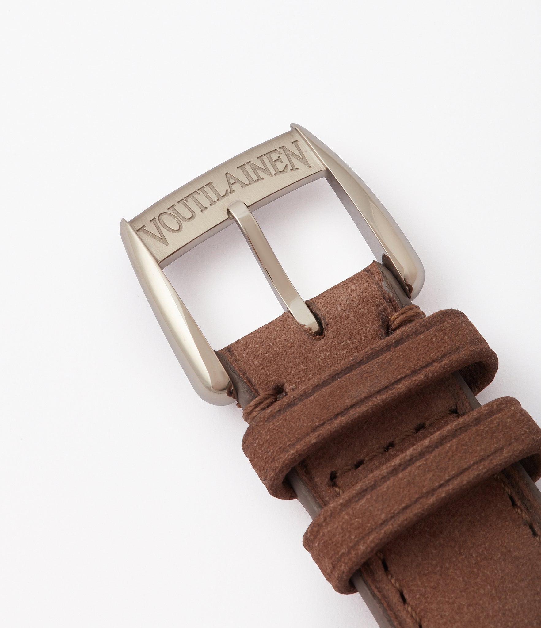 white gold Voutilainen tang buckle GMT-6 white gold blue dial dress watch for sale online at A Collected Man London UK approved re-seller of independent watchmakers