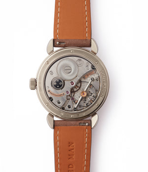 mechanical hand-made watch Voutilainen GMT-6 white gold blue dial dress watch for sale online at A Collected Man London UK approved re-seller of independent watchmakers