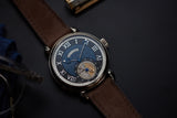 Voutilainen GMT-6 white gold blue dial dress watch for sale online at A Collected Man London UK approved re-seller of independent watchmakers