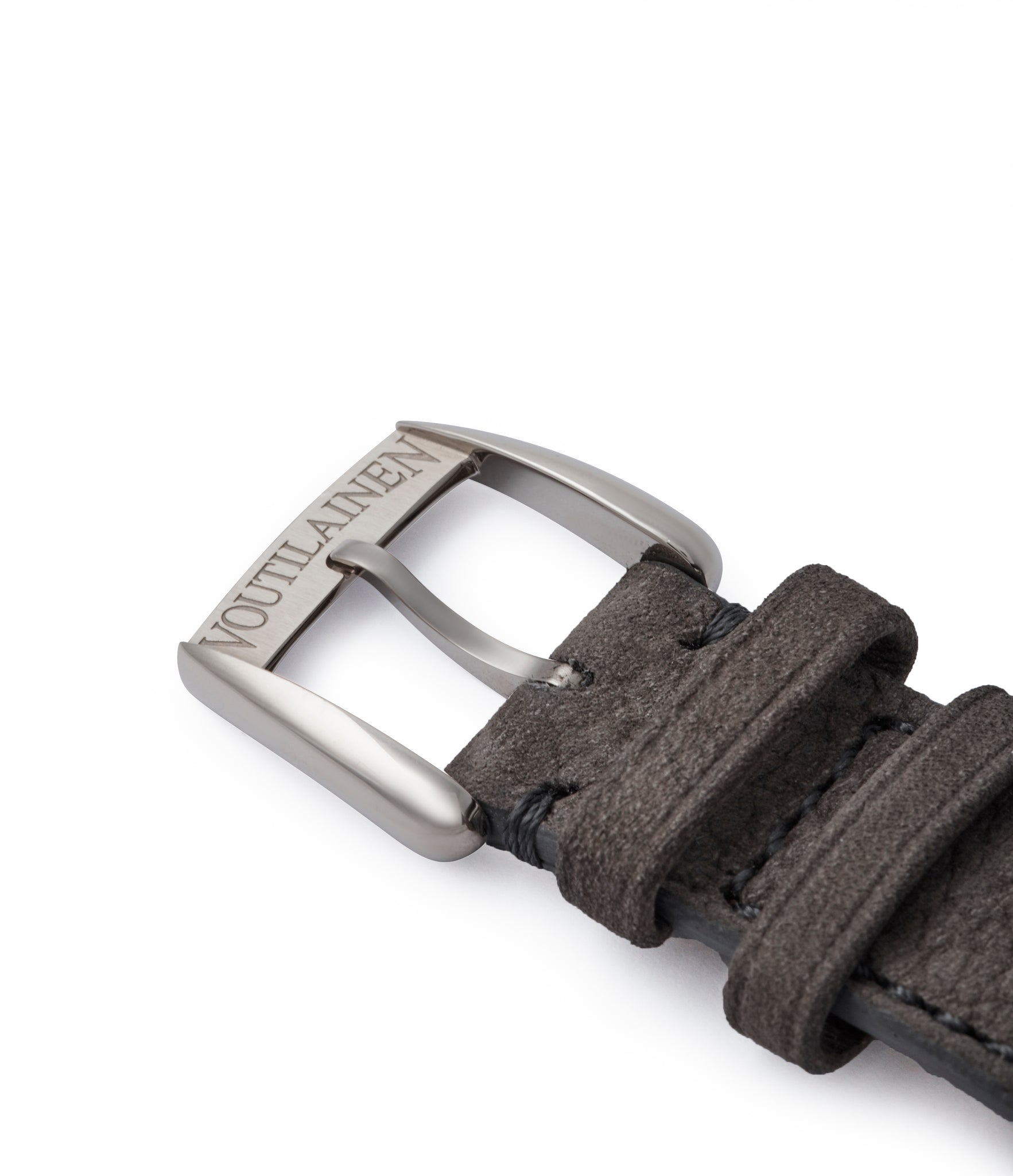 Helsinki grey nubuck watch strap Voutilainen Masterpiece Chronograph II Unique Piece steel watch for sale A Collected Man London UK approved reseller of Voutilainen