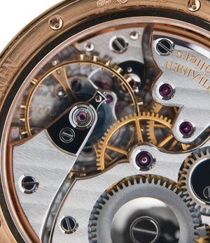 hand-finished Kari Voutilainen Observatoire Limited Edition rose gold rare dress watch for sale online at A Collected Man London endorsed seller of independent watchmaker