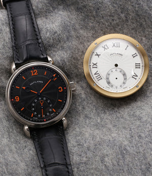 Kari Voutilainen Vingt-8 Cal. 28 with two dials for sale online at A Collected Man London