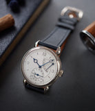rare Voutilainen Vingt-8R power reserve white gold watch silver dial for sale online at A Collected Man London UK specialist of independent watchmakers