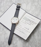 full set pre-owned Voutilainen Vingt-8R power reserve white gold watch silver dial for sale online at A Collected Man London UK specialist of independent watchmakers
