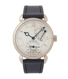 buy Voutilainen Vingt-8R power reserve white gold watch silver dial for sale online at A Collected Man London UK specialist of independent watchmakers